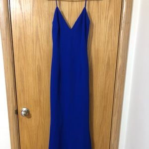 Royal Blue Cutout Prom Dress